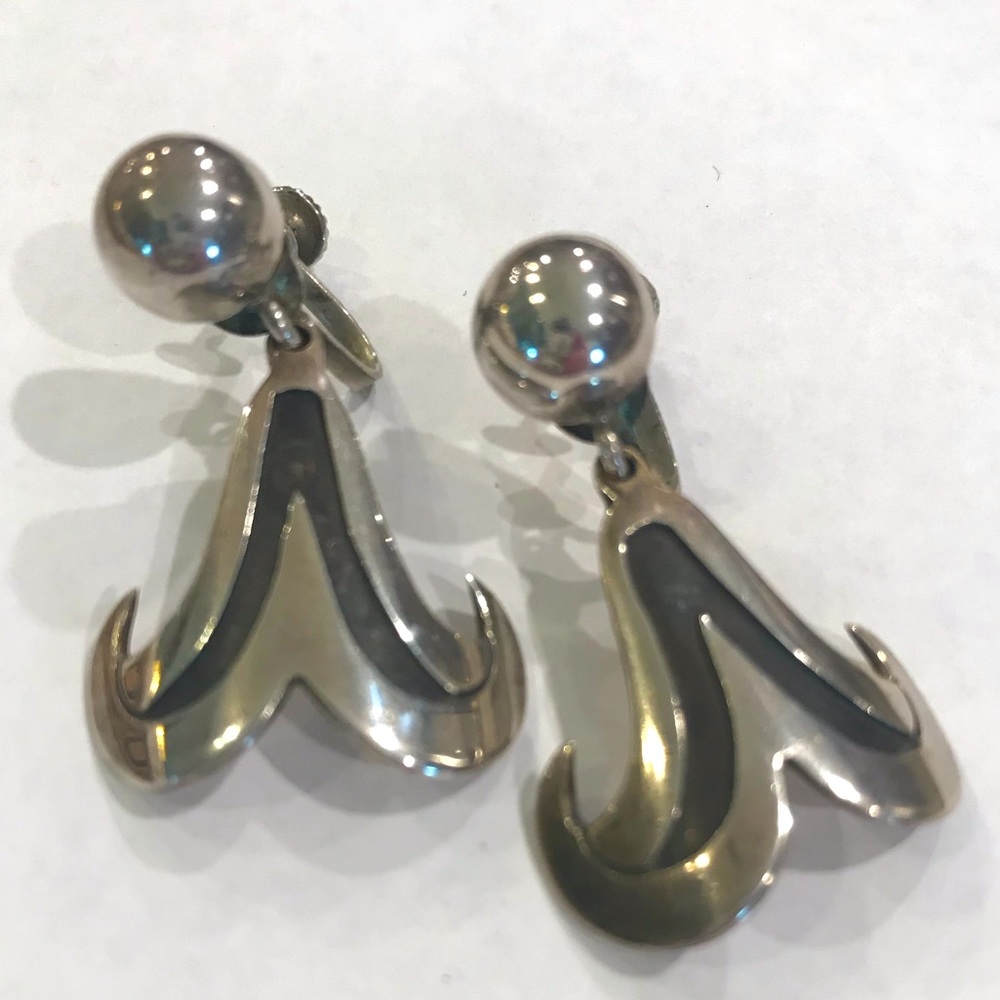 Silver Tribal Southwestern Clip-on Earrings